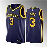 Men's Golden State Warriors #3 Chris Paul Navy Statement Edition Stitched Basketball Jersey Dzhi ,baseball caps,new era cap wholesale,wholesale hats